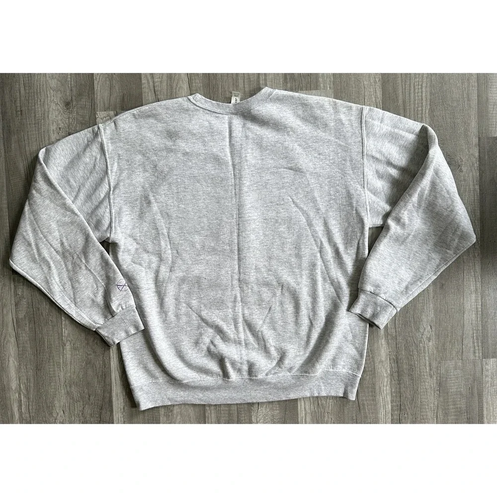 Jerzees Minnesota Vikings Crewneck Sweatshirt Size Large Gray Unisex